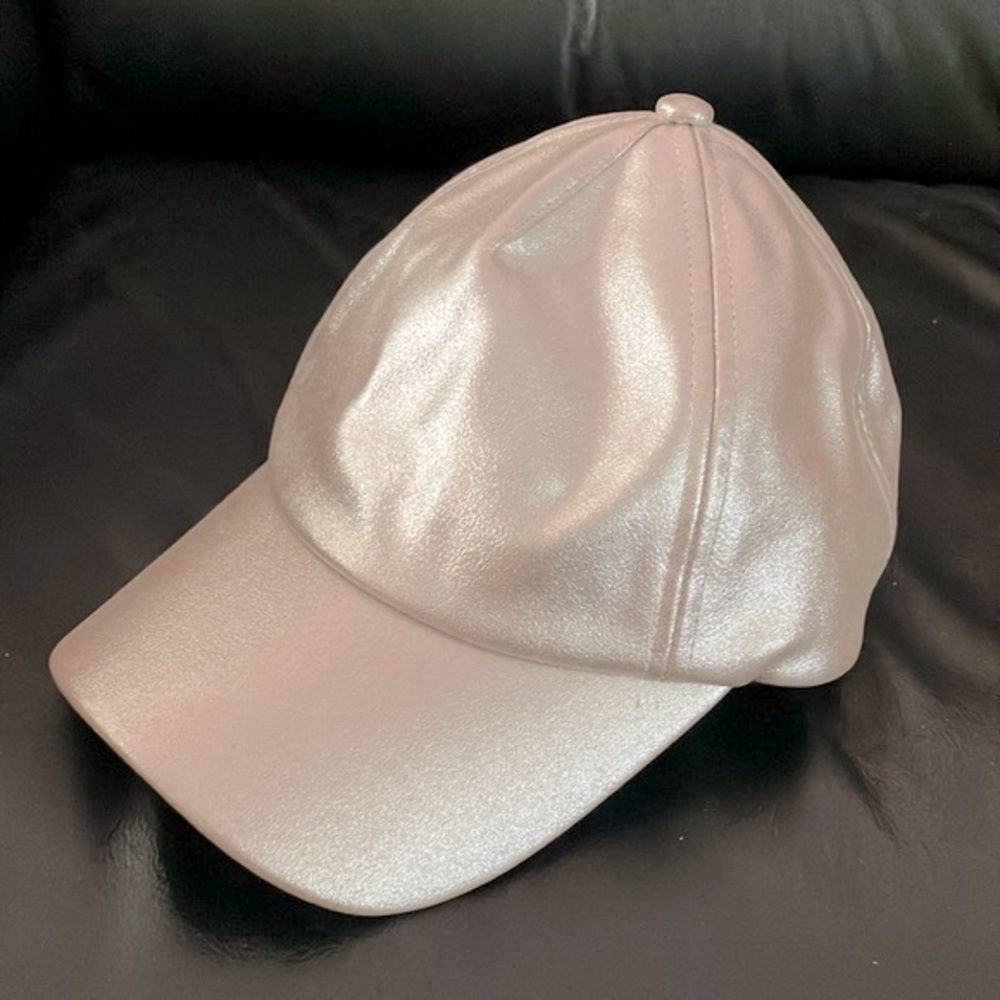 Guess sparkly metallic pink baseball cap